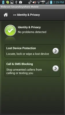 Webroot SecureAnywhere Mobile android App screenshot 10